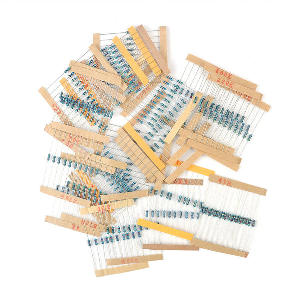 300Pcs 30Values 10-1M Ohm 1/4W  1% ResistanceMetal Film Resistor Assortment Kit