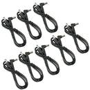 8x DC Cable Guitar Effect Pedal Patch Power Lead/cord 60cm Black Sizing 2.1mm-y