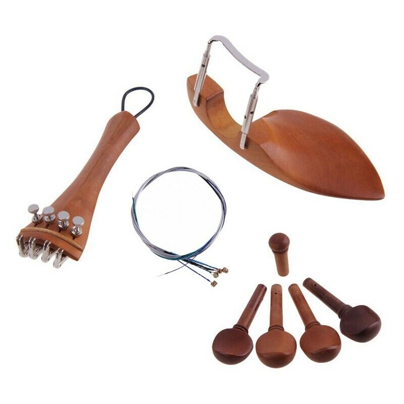 4/4 Violin Parts Accessories Chin Rest Tailpiece Fine Tuner Tuning Peg Tail
