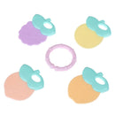 4Pcs/set Baby Safety Teether Baby Teething Rattle Toys Food Grade Teeth- OZ
