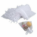 60 X Organza white pouch bag for rectangle wedding jewel S4O9
