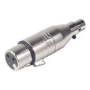 Mini XLR 3pin Female to XLR 3pin Female Speaker Audio Mic Connector Adapter Plug