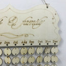 diy wooden birthday reminder board plaque sign hanging friends&family calendarM&