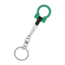 Auto Part Car Trailer Towing Round Hook Keychain Key Ring Green