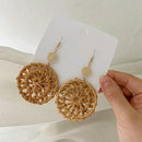 Rattan Tassel Earrings for Women Bohemian Statement Drop Dangle Earrings Ha