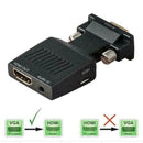 1xVGA to HDMI Adapter with Audio Male VGA to Female to Converter TV HDMI New