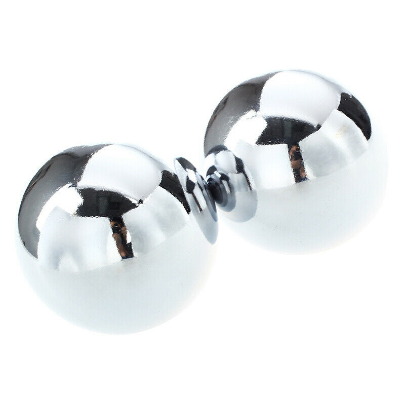 52mm Baoding Balls Chinese Health Ministry Stress Balls - Chrome Color W1Y7