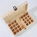 25 Grids Wooden Storage Box Organizer For Essential Oil Case Container Jewel Hn