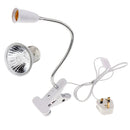 E27 25W Heat Lamp Reptile Halogen Light Spot Lamp+Clip Lamp Holder