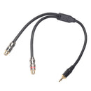 3.5mm 2RCA Audio Stereo Cable Audio Connector for Amplifier Sound Box Mic