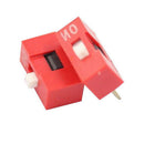 10pcs 2.54mm Red Pitch 8-Bit 1 Positions Ways Slide Type DIP Switch Sales ã€LJ