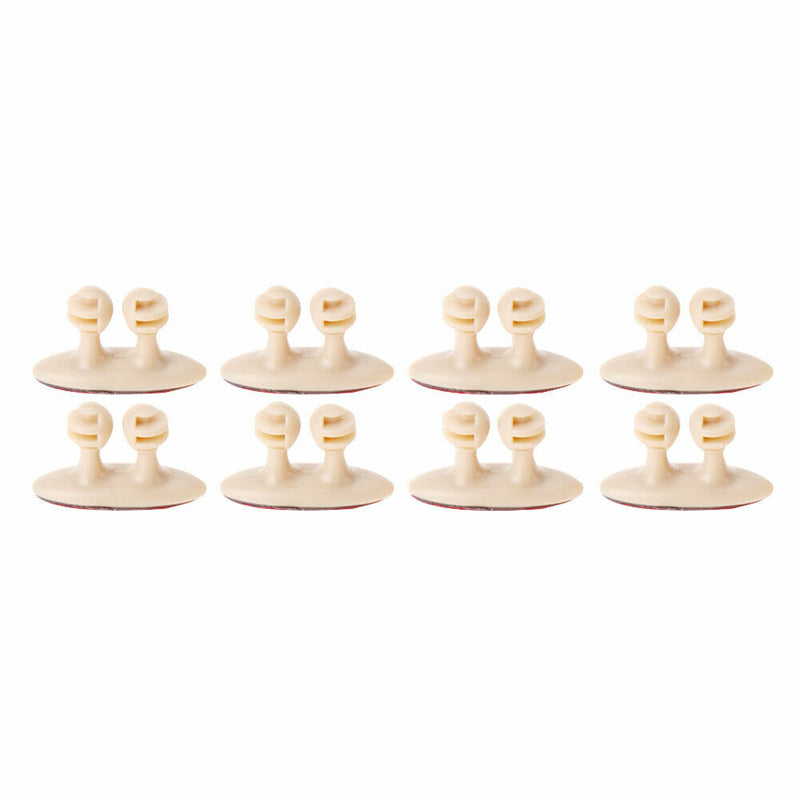 8Pcs Car Interior Clip Earphone Cable Clip Arrangement Panel Clamp(Beige)