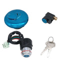 Motorbike Ignition Switch Fuel Gas Cap Cover Steering Lock Key Set for Suzuki GN