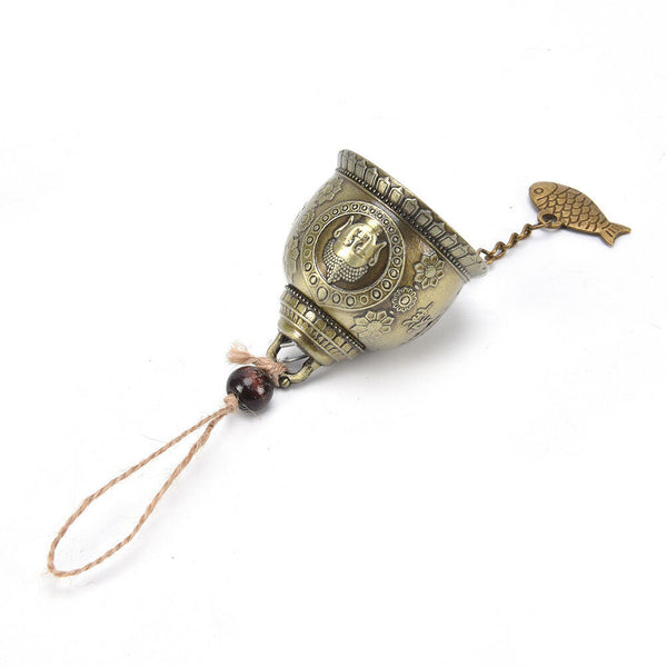 buddha statue pattern bell blessing feng shui wind chime for good luck fortuneME