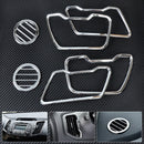 6PCS fit for 2011-15 Kia Sportage R Chrome Air Vent Duct Trim Molding Cover Hf