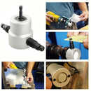 Double Head Sheet Metal Nibbler Holder Tool Power Drill Attachment Kit