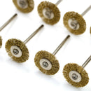 10PCS 22MM Brass Wire Wheel Brushes Polishing Tool For Die Grinder Power Rotary+