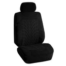 2pcs Car Seat Covers Tire Track Style Auto Styling Seat Protector (Black)