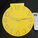 Acrylic Cartoon Number Wall Clock Home Decor Silence Clock, Yellow