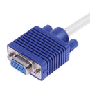 1pc VGA Male to 2pcs VGA Female Y Splitter Cable with Double Magnet Rings