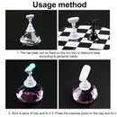 1set of DIY nail art skills holder training display stand with checkerboard