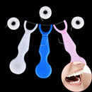 1Set Dental Teeth Clean Wax Dental Floss Stick Toothpick Tooth tool blue