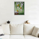 Round Drill 5D Diy Diamond Painting "Birds and Flowers" Embroidery Cross St T2R8