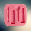 2 pcs Makeup Fondant Mould Lipstick Cake Decor Icing Sugarcraft Silicone