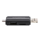 3 in 1 OTG Card Reader Adapter Type-C+Micro USB+USB2.0 for TF Memory Card