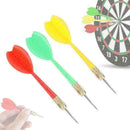 3Pcs/Set Steel Needle Tip Darts Brass Barrel with Plastic Wing Flight Fligh W3G9