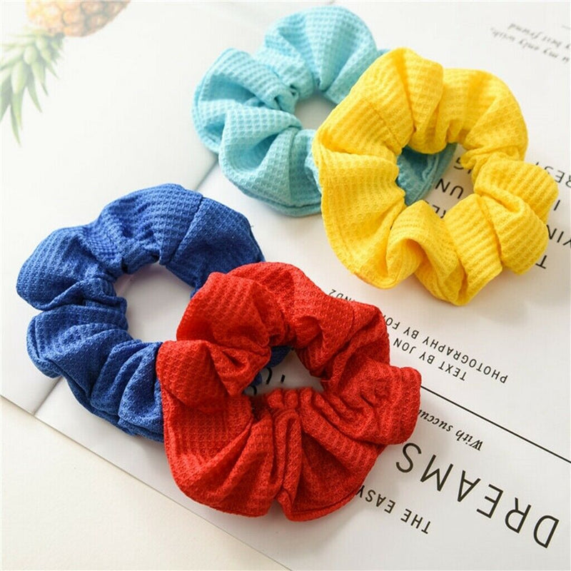 9 Pieces Hair Scrunchies Cotton Elastic Hair Bands Scrunchy Hair Ties Ropes