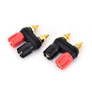 2pc banana plug binding post terminal connector socket dual female banana plu-3C