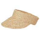 Ladies Anti-Uv Roll Up Sun Visor Hat Women Straw Raffia Sun Visor Caps S4W4