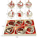 DIY Christmas Hanging Snowflakes Star Tree Wooden Pendant Ornament (18pcs) A