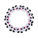 10X Black White Panda Cabochon Flatback Horse Hair Bow Center Craft Embell JR