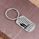 To My Son/Love Stainless Steel Pendant Necklace + Keychain Gift Braver Stronger