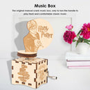 Retro Exquisite Wooden Hand Cranked Music Box Desktop Ornaments Kids Gifts