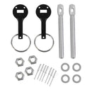 Set of Racing Sport Car Alloy Bonnet Hood Pin Lock Down Kit Universal Black