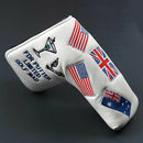 Flag Pattern Parts Decorative Golf Protective PU Leather Putter Head Cover