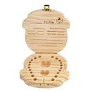 English/Spanish/French Language Wood Baby Girl Tooth Organizer Boxes Save D