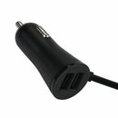 4-Port USB Car Charger HUB Adapter Front Back Seat with 6 Feet Extension Ca