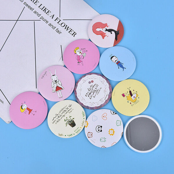 Portable Small Makeup Mirror Cartoon Style Travel Mirrors Pocket Beauty Mir3 Gw