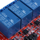 DC 12V 4-CH High Low Level Trigger Optocoupler Armored Relay Module 73 x 50