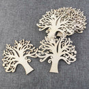 10pcs Wooden Tree Embellishments for Crafts 12.5cm Blank Wooden Tree