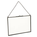 2 Sided Hanging Glass Display Frame for Photo Picture Specimen 18x13cm