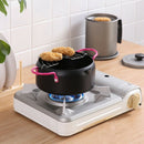 18cm Steel Japanese Style Tempura Frying Pot Portable Outdoor Pan Egg Panca
