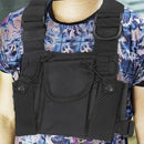 Radio Walkie Talkie Chest Pocket Harness Bags Pack Backpack Holster Two W X8P3