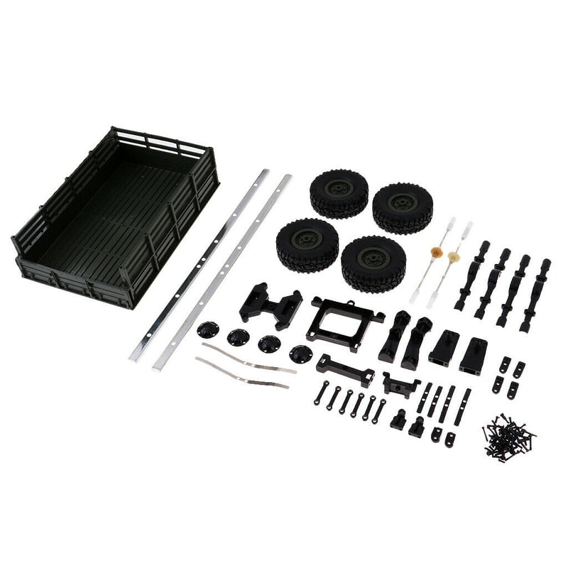 Upgrade Trailer Military RC Car DIY Parts Set for WPL B1 B14 B16 B24 1/16 Metal