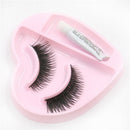1 Pair Natural Long Thick False Eyelashes Lashes Extensions with Glue Makeup