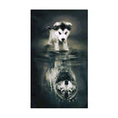 Wolf Reflection 5D Diamond Painting Paint By Number Kits for Adults Beginners